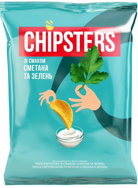 Chipster's Sour Cream & Herbs Potato Chips, 110 g