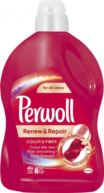 Perwoll Color & Fiber Liquid Laundry Detergent, 2.7 L