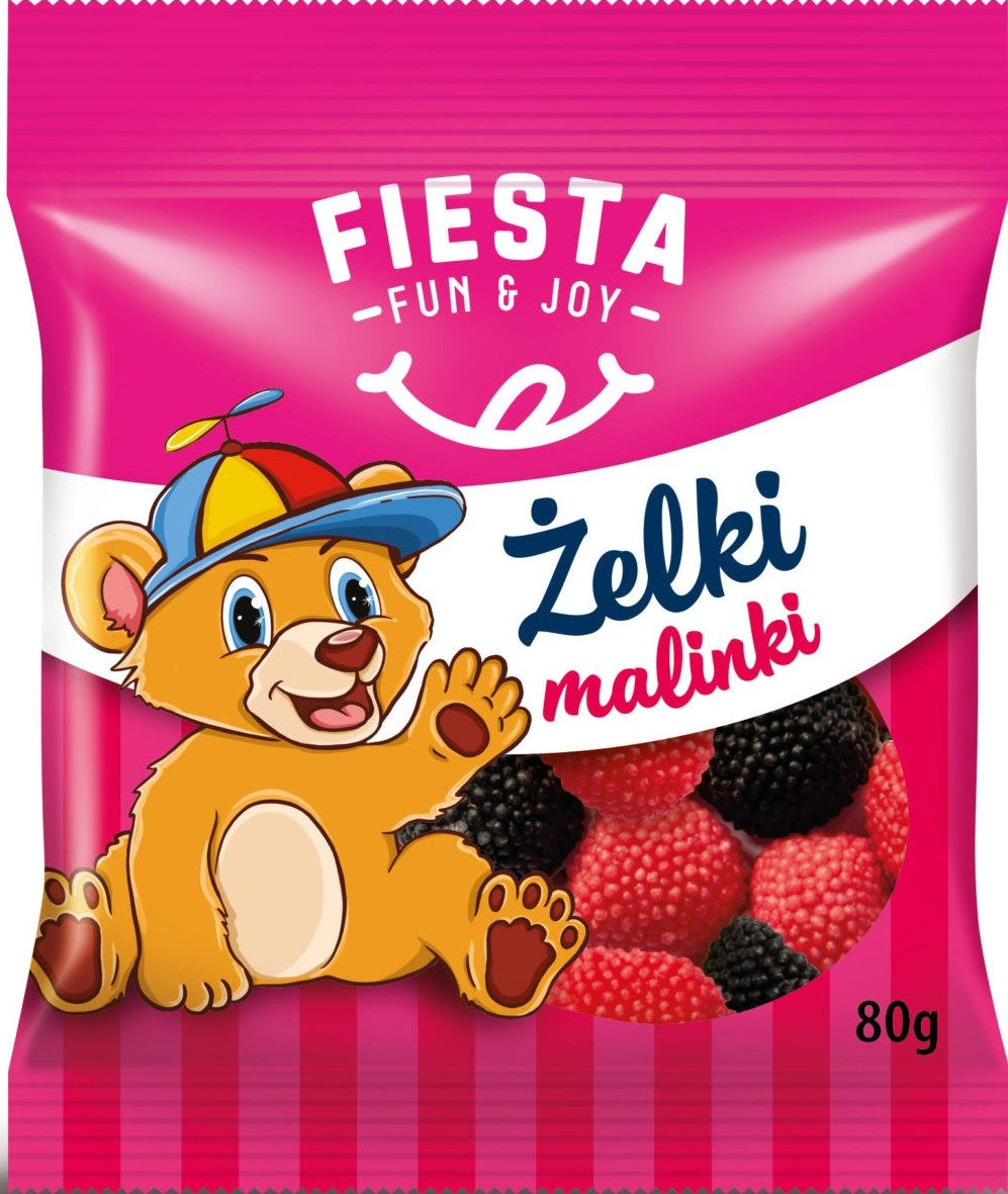 Fiesta Raspberry Gummy Candies, 80 g