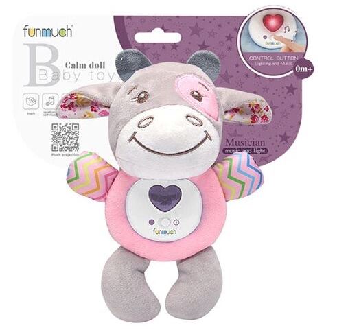 FM888-1D/2D/3D/4D/5D Light-Up Animal Rattle with Lullabies