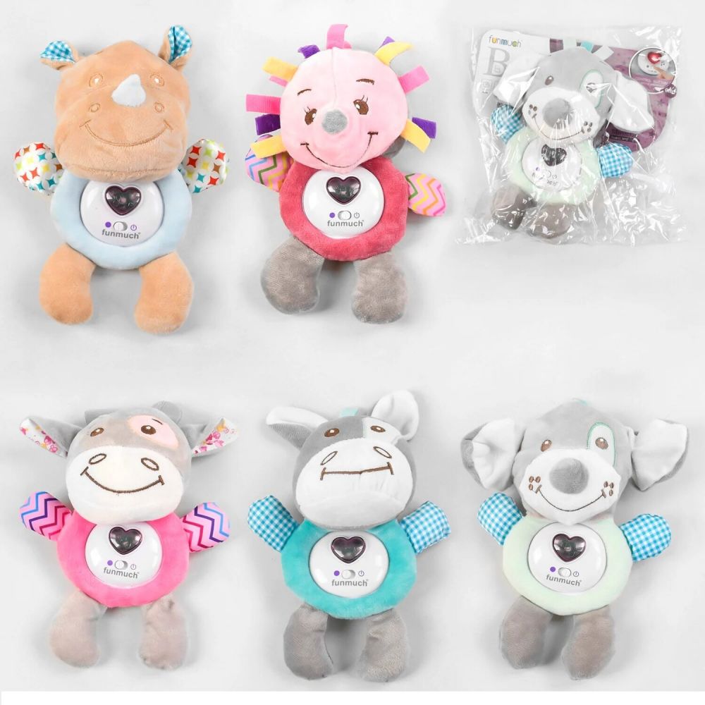 FM888-1D/2D/3D/4D/5D Light-Up Animal Rattle with Lullabies - Image 2