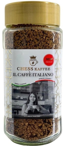 Chess Kaffee Il Caffe Italiano Instant Coffee in Glass Jar, 200 g