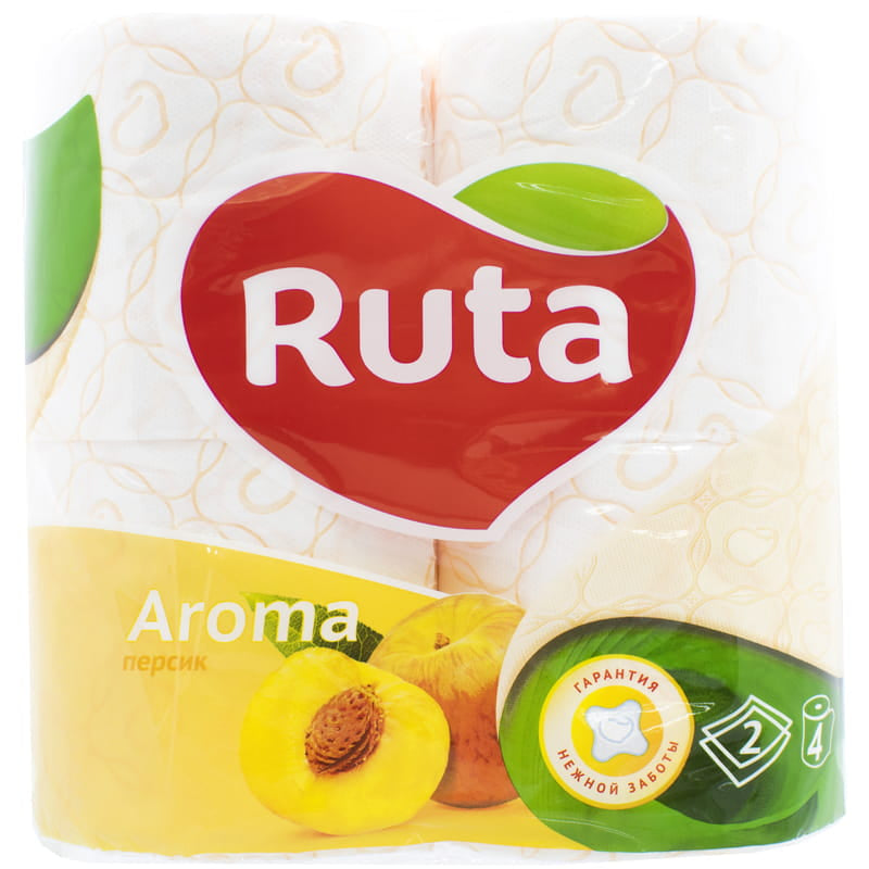 Ruta Aroma 2-Ply Yellow Toilet Paper, 4 Rolls