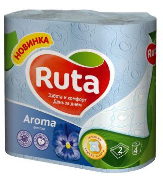 Ruta Blue Toilet Paper, 4 Rolls