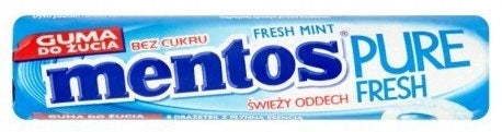 Mentos Pure Fresh Mint Chewing Gum, 15.5 g