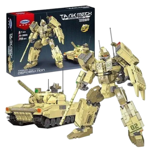 Xingbao XB-20005 2-in-1 Transforming Tank Building Set, 769 Pieces