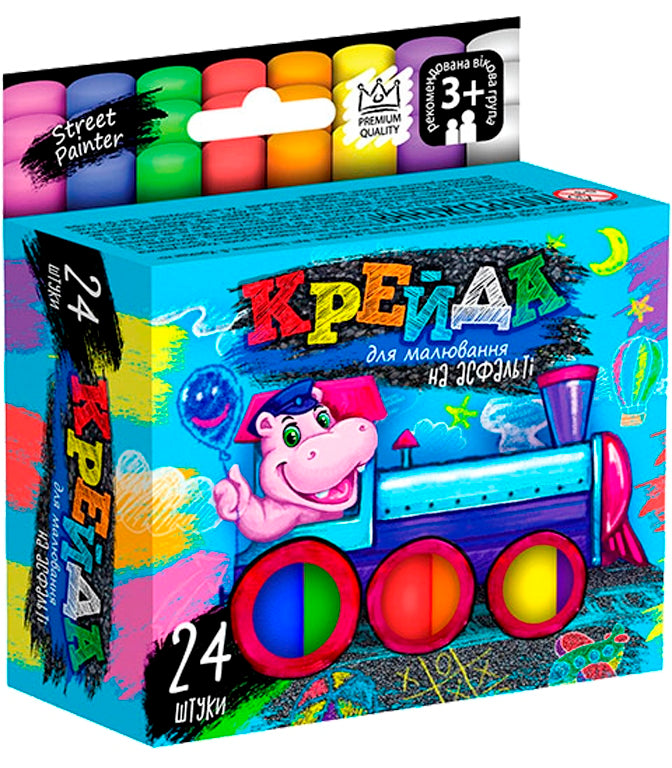 Danko Toys Round Sidewalk Chalk, 24 pcs