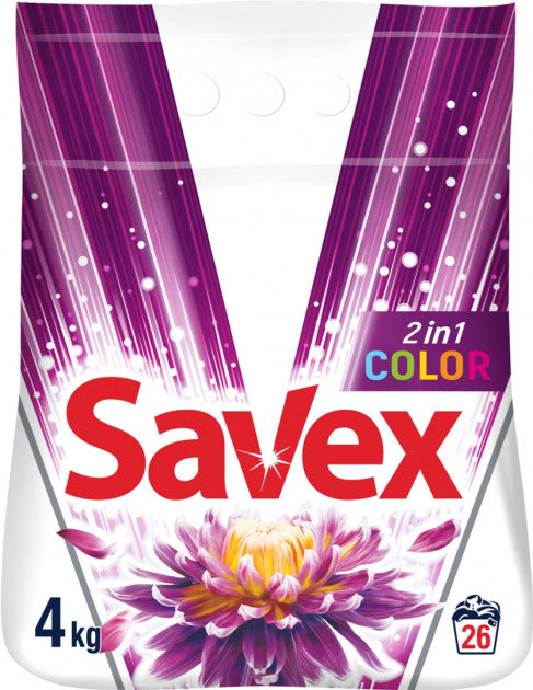 Savex 2-in-1 Color Laundry Detergent Powder, 4 kg