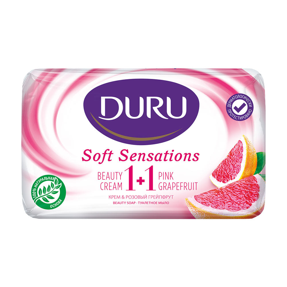 Duru Soft Sensations 1+1 Grapefruit Bar Soap, 90 g