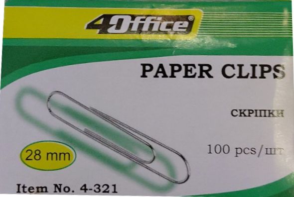 4Office 4-321 Nickel-Plated Paper Clips, 100 pcs - Image 2