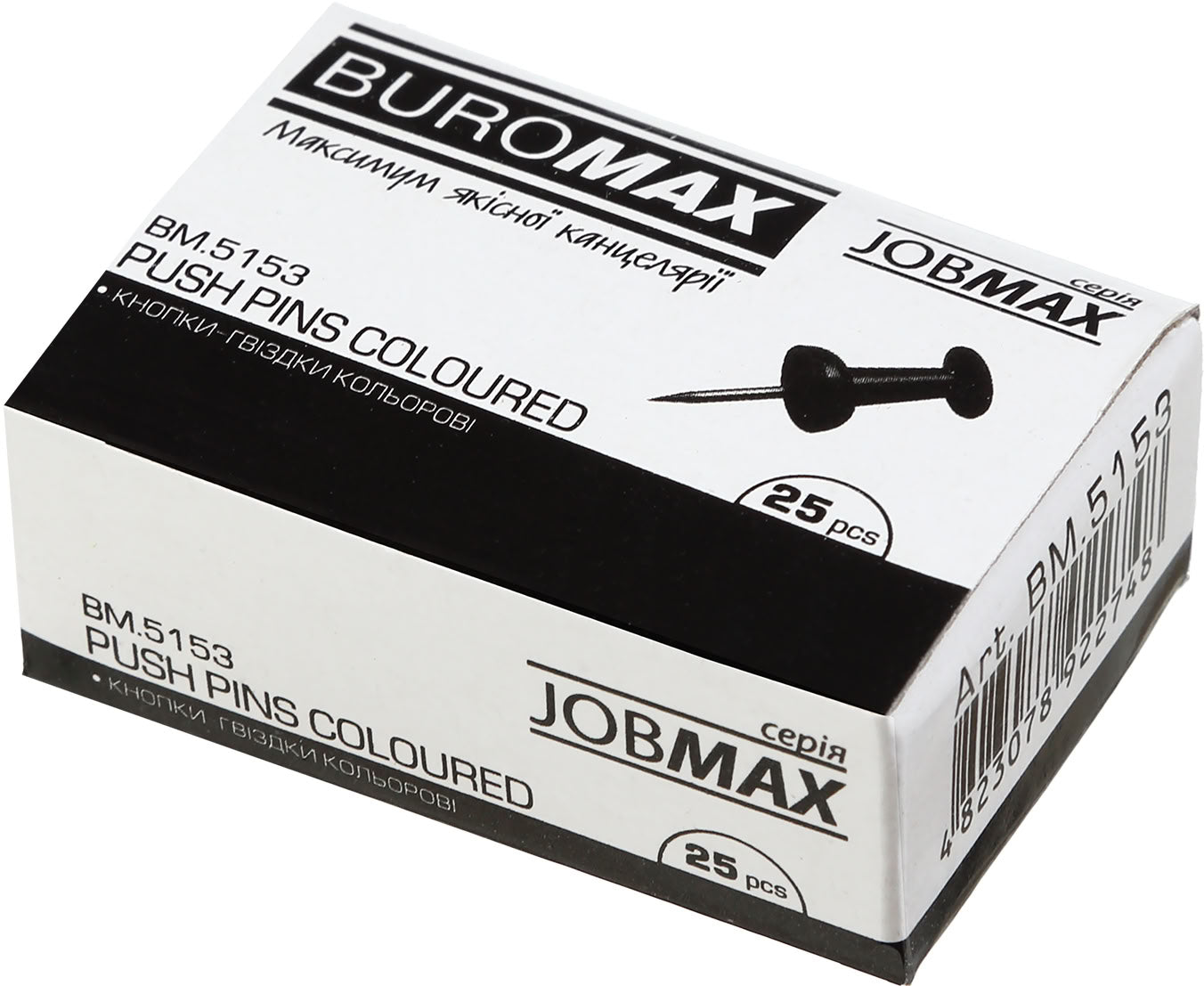 Buromax BM 5153 Colored Push Pins, 25 pcs