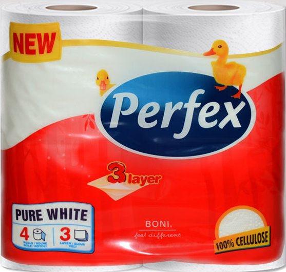 Perfex Boni 3-Ply Toilet Paper, 4 Rolls