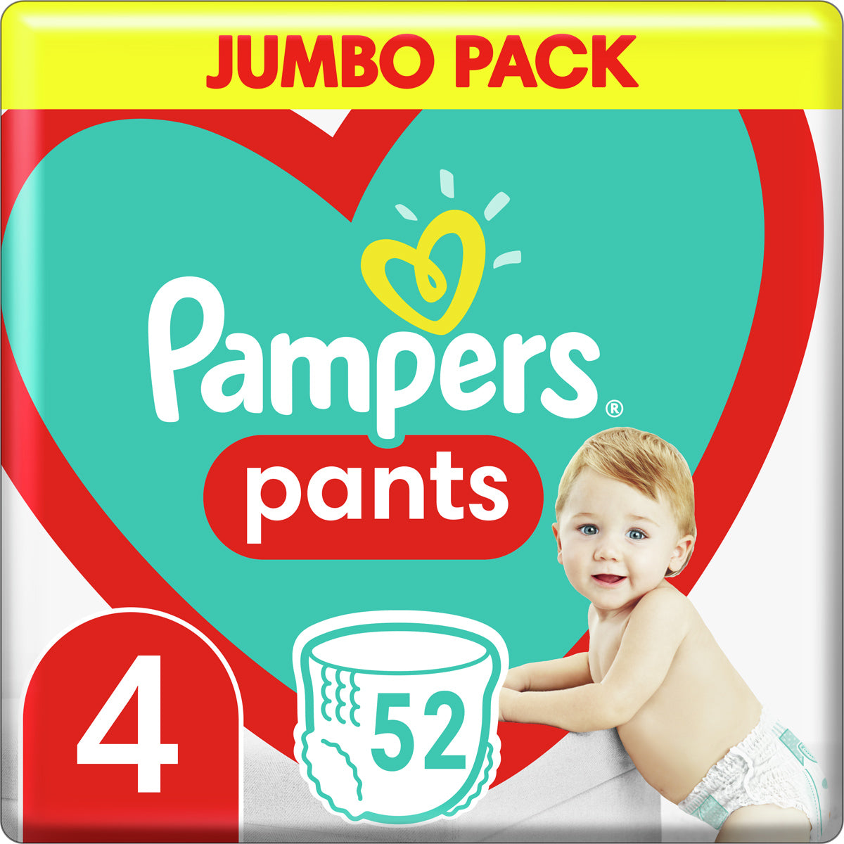 Pampers Pants Size 4 (Maxi) Baby Pull-Up Diaper Pants, 52 pcs, 9-14 kg