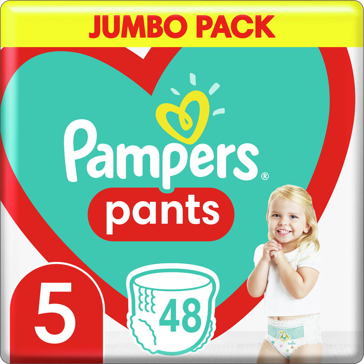 Pampers Pants Size 5 (Junior) Baby Pull-Up Diaper Pants, 48 pcs, 12-17 kg