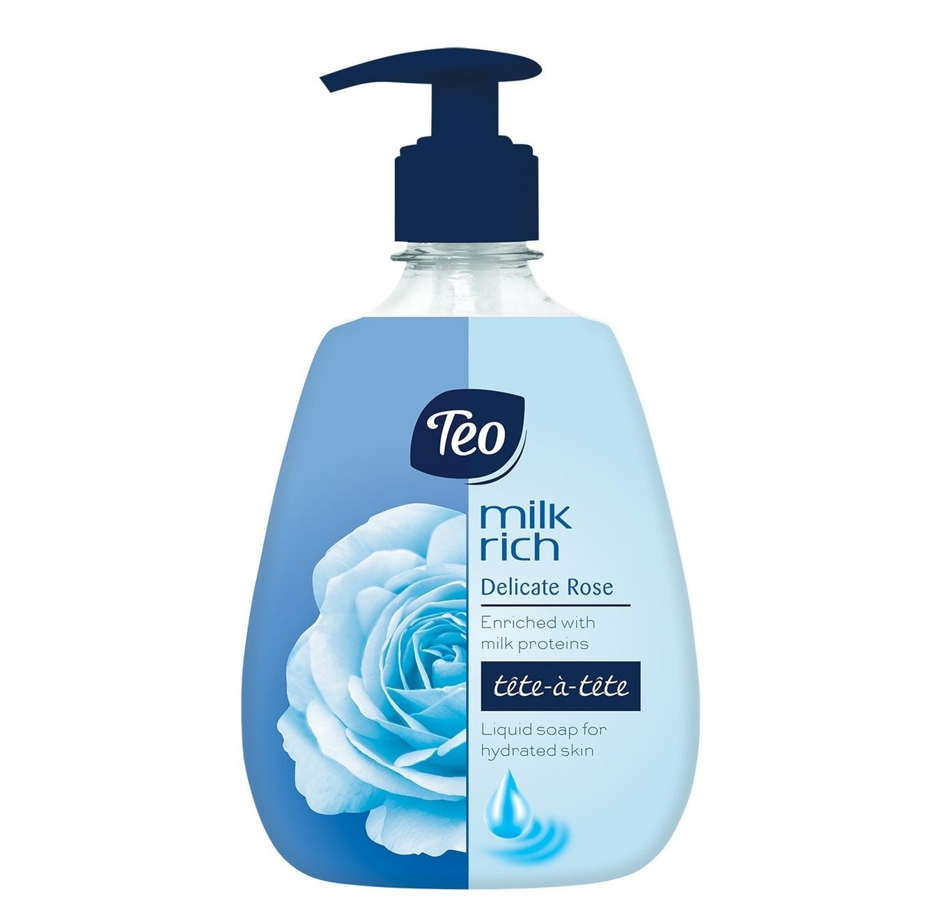 Teo Rich Milk Delicate Care Liquid Hand Soap with Pump, 400 mL