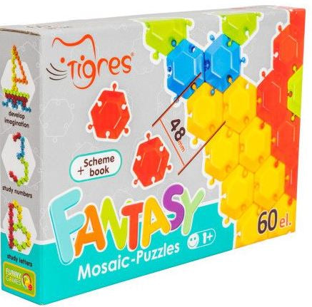 Tigres Fantasy 39124 Mosaic Puzzle, 60 Pieces