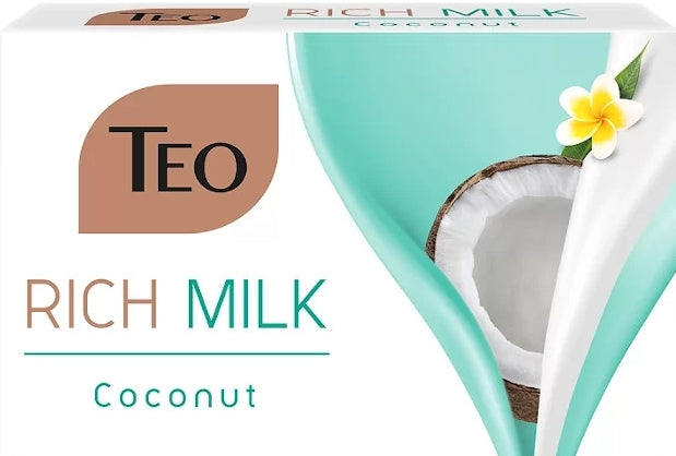 TEO Rich Milk Coconut Bar Soap, 90 g