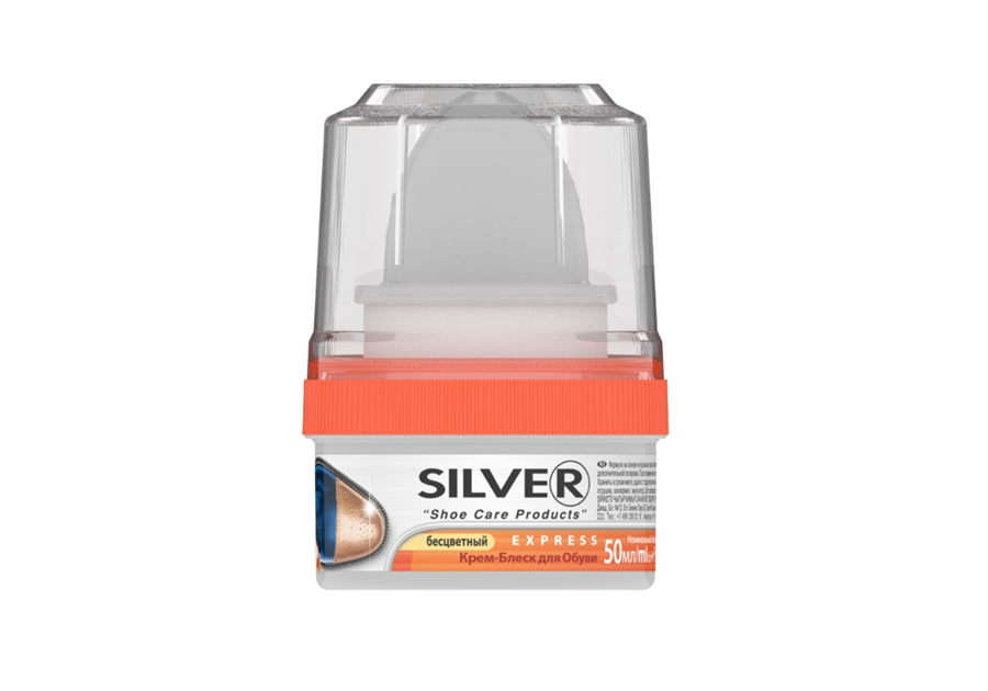 Silver Colorless Shoe Shine Cream Tin, 50 mL
