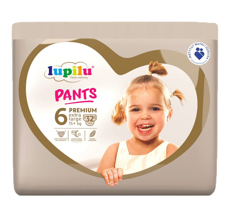 Lupilu Premium 6 Baby Pull-Up Diaper Pants, 15+ kg, 32 pcs