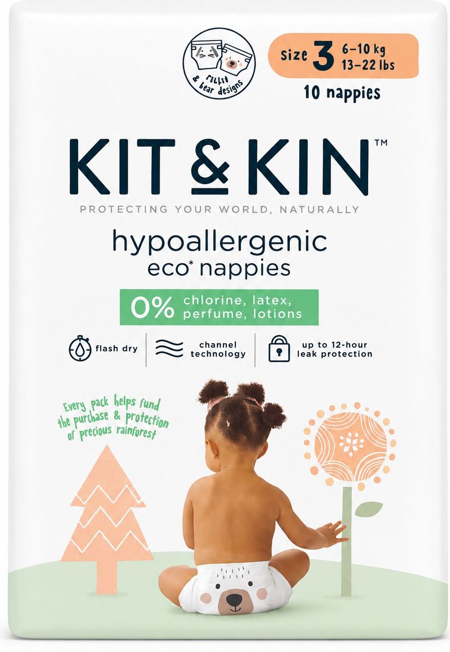 Kit & Kin Size 3 Baby Diapers, 6-10 kg, 10 pcs