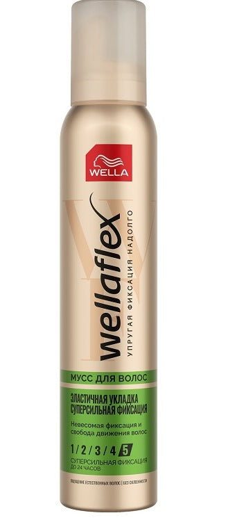 Wellaflex Flexible Styling Hold Level 5 Hair Mousse, 200 mL