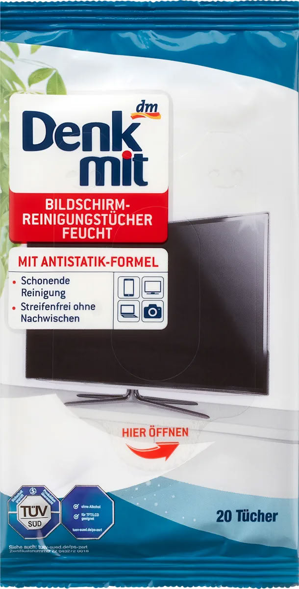 Denkmit Screen Cleaning Wet Wipes, 20 pcs