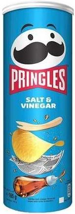 Pringles Salt & Vinegar Potato Chips, 165 g