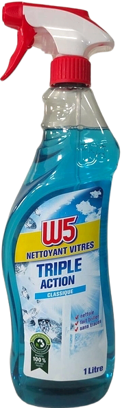 W5 Classic Glass & Mirror Cleaner Spray, 1 L