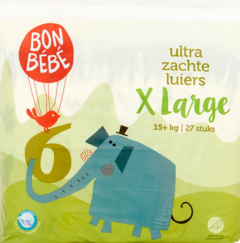 Bonbebe Size 6 Baby Diapers, 27 pcs, 15+ kg