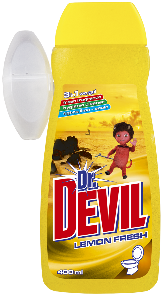 Dr.Devil Lemon 3-in-1 Hanging Toilet Gel, 400 mL