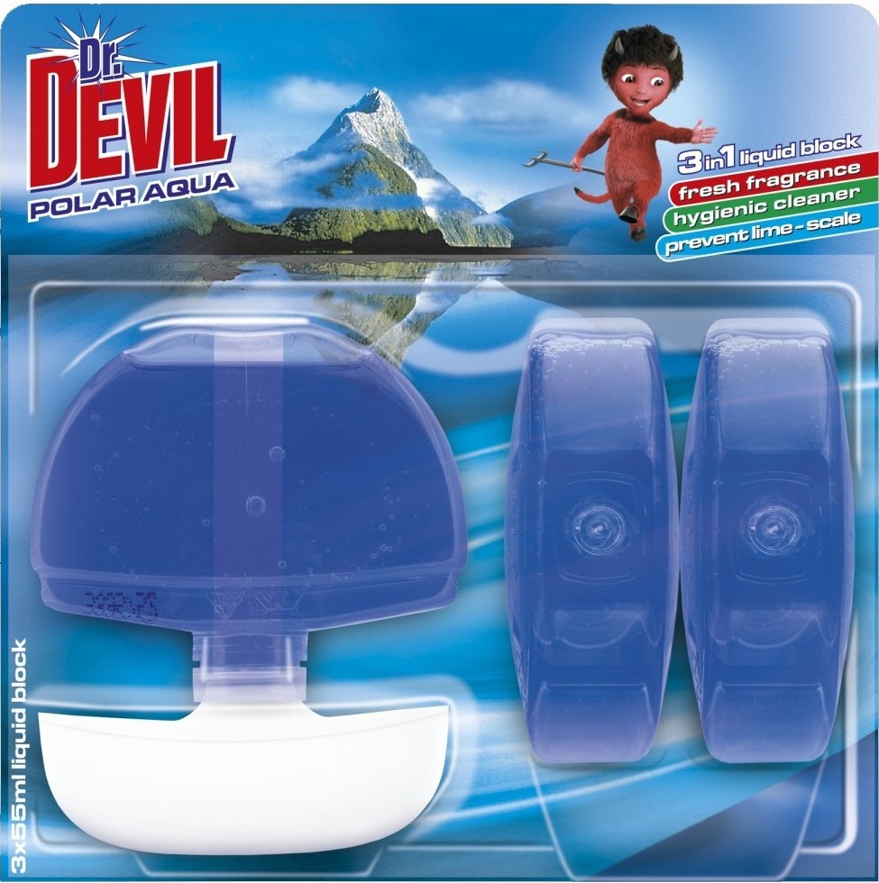 Dr.Devil Neutro Effect Polar Water Toilet Block, 3 x 55 mL