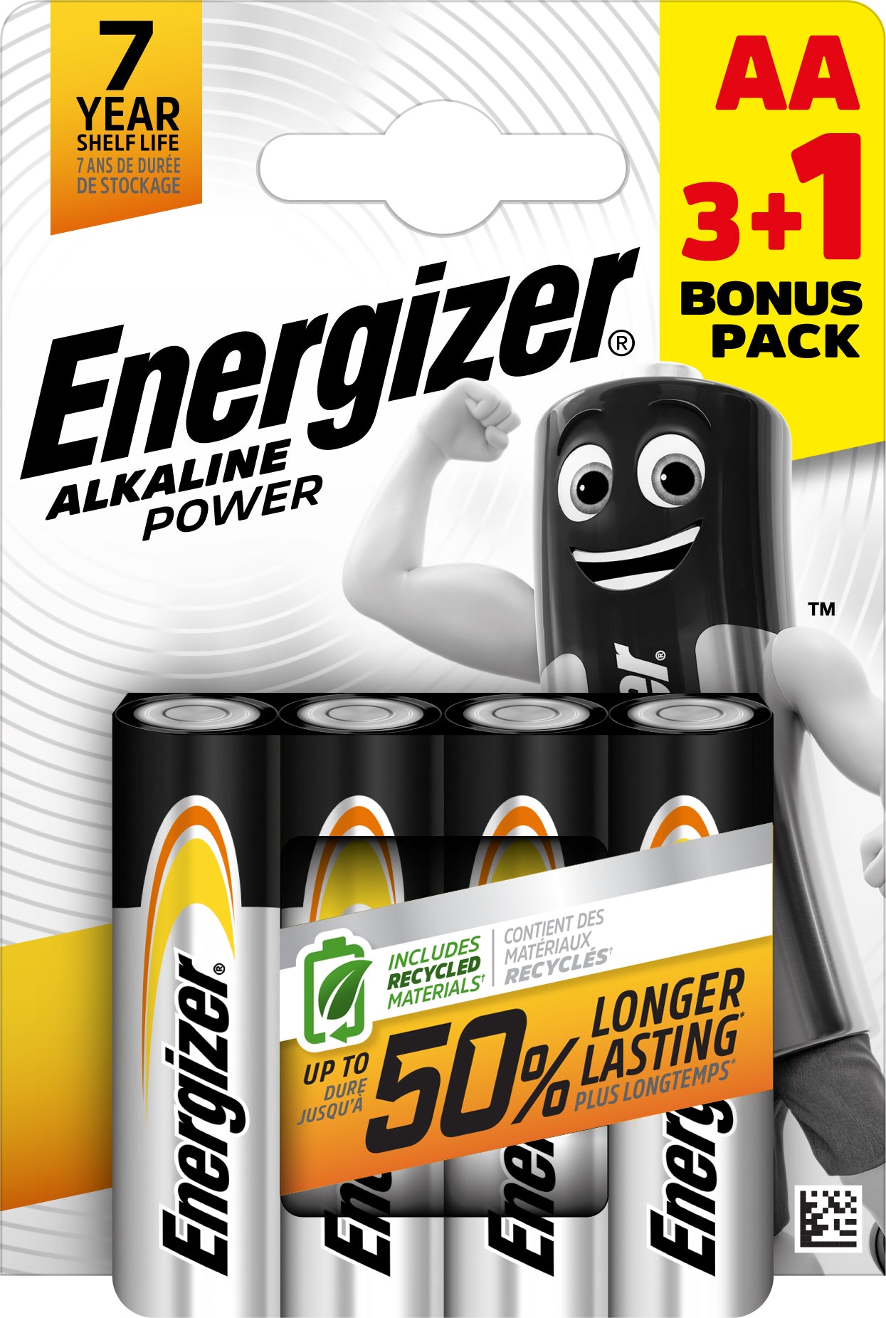 Energizer Alkaline Power AA Batteries, 4 pcs (Price per 1 pc)