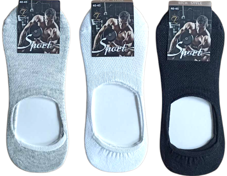 Sport Men's Footie Socks, Size 40-45