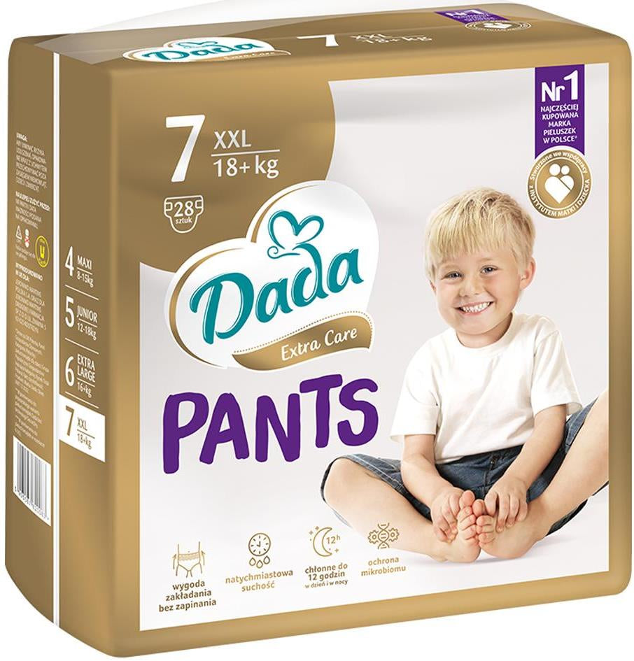Dada Extra Care Pants Size 7 Baby Pull-Up Diaper Pants, 18+ kg, 28 pcs