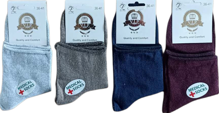 L V.I.P. Women's Crew Socks, Size 36-41