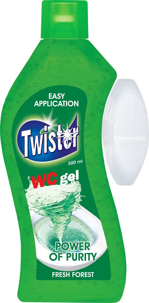 Twister Fresh Forest Hanging Gel Toilet Rim Block, 500 mL