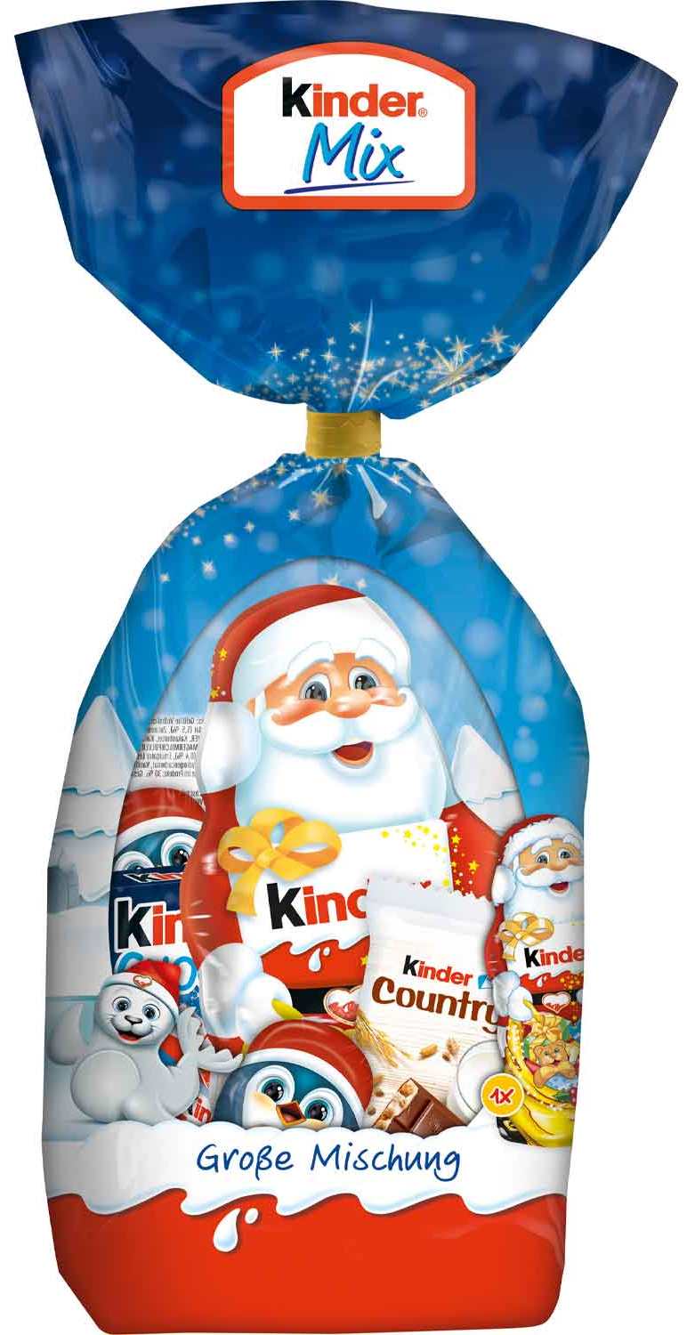 Kinder Mix Large Assortment Christmas Gift Bag, 201 g