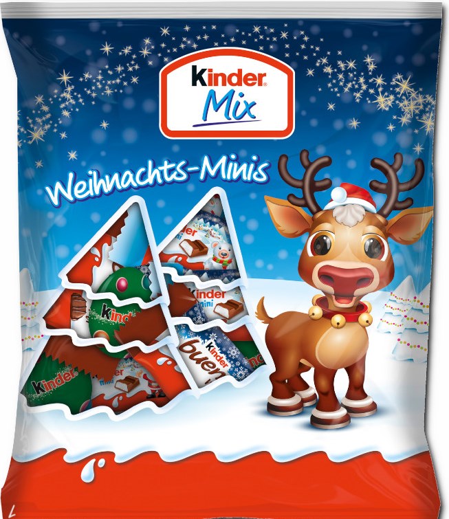 Kinder Mix Christmas Minis Candy Assortment Gift Bag, 153 g