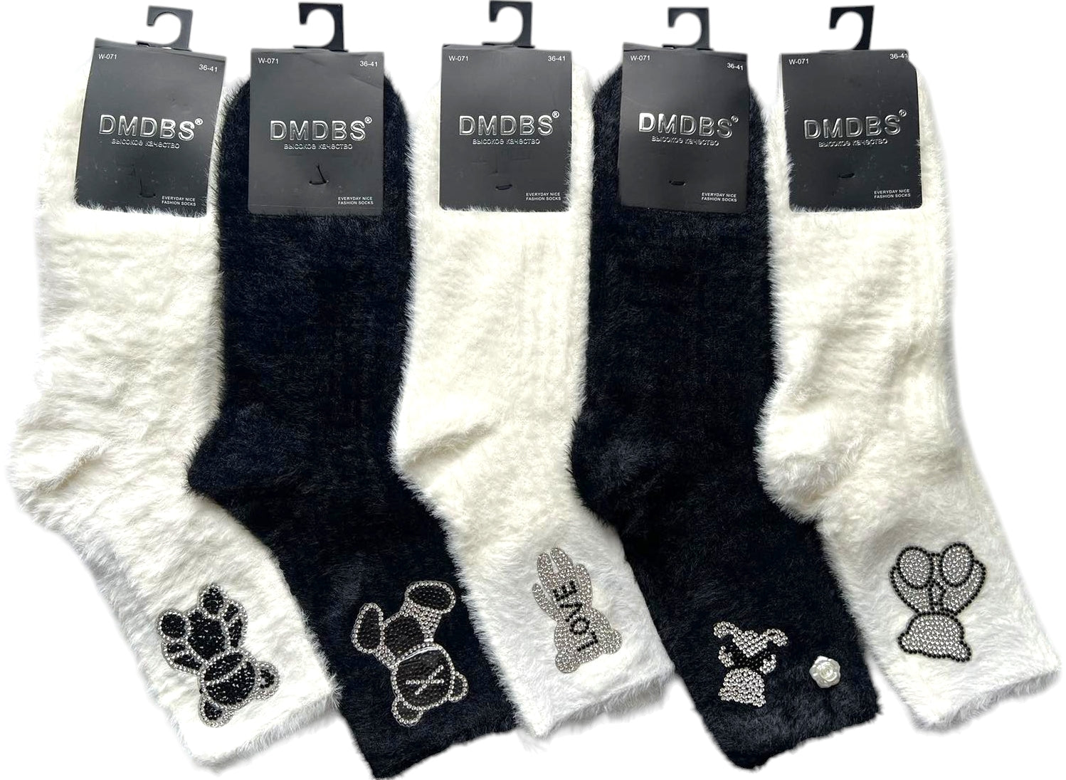 DMDBS W:071 Women's Long Mink Socks, Size 36-41