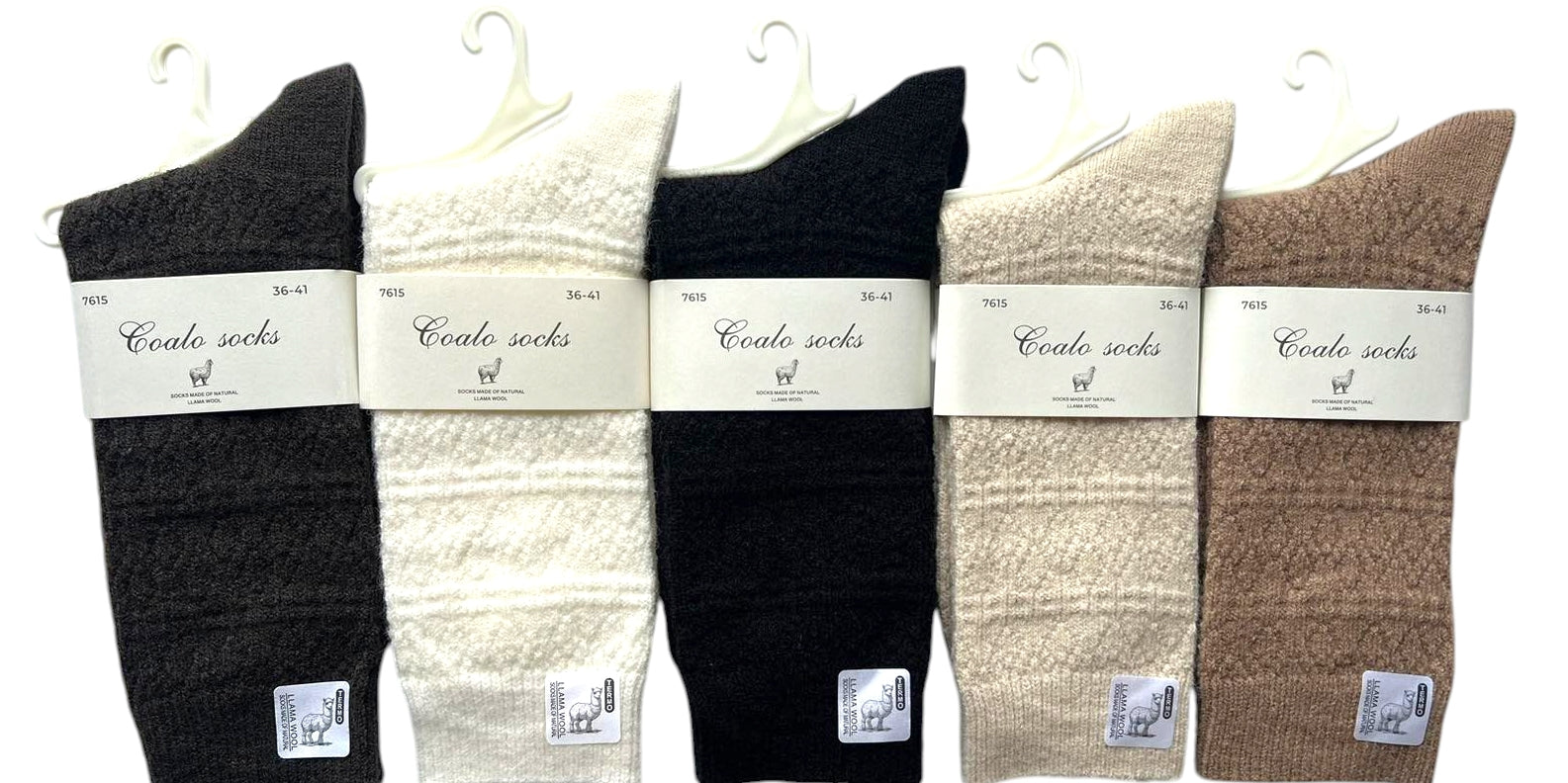 Coalo 7615 Women's Long Llama Wool Socks, Size 36-41