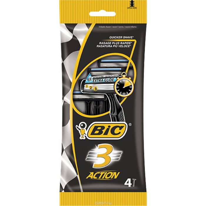 BIC Action Triple-Blade Razors, 4 pcs