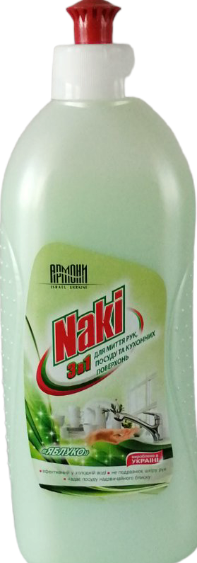 Armoni Naki Apple 3-in-1 Dishwashing Liquid, 500 mL