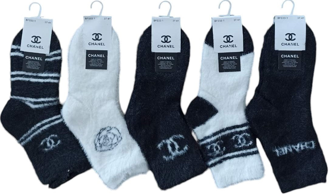 Korona BF033-1 Women's Mink Long Socks, Size 37-41