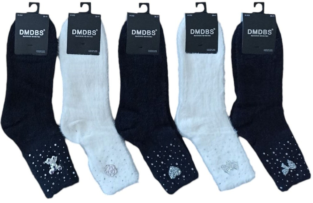 DMDBS W:052 Women's Mink Long Socks, Size 36-41