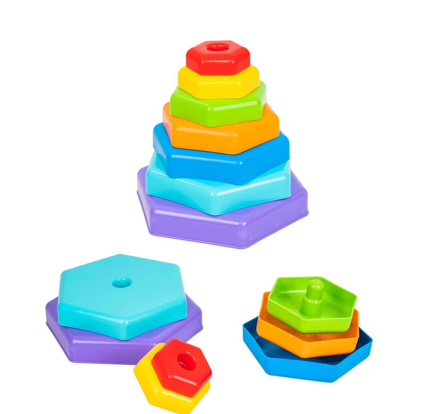 Tigres 39354 Rainbow Stacking Ring Toy
