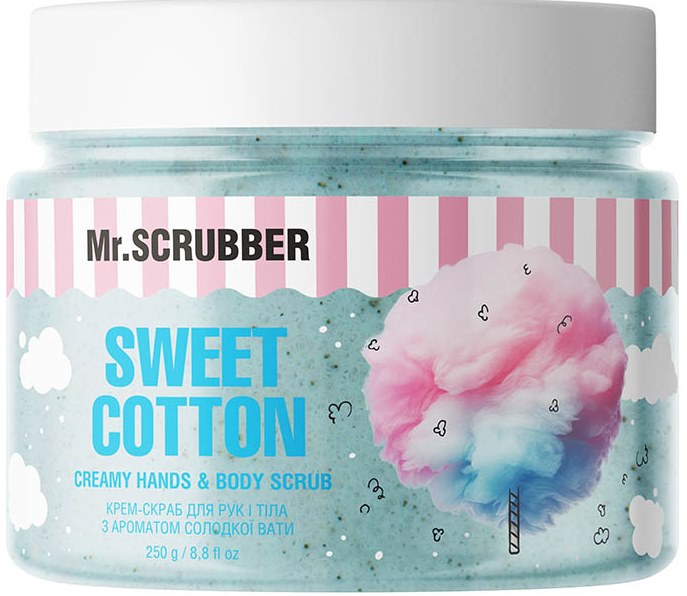 Mr. Scrubber Cotton Candy Hand & Body Cream Scrub, 250 g