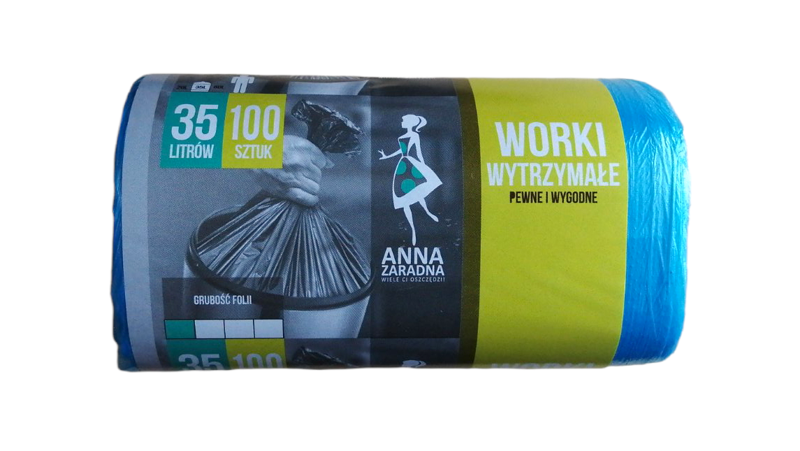 Anna Zaradna Garbage Bags, 35 L, 100 pcs