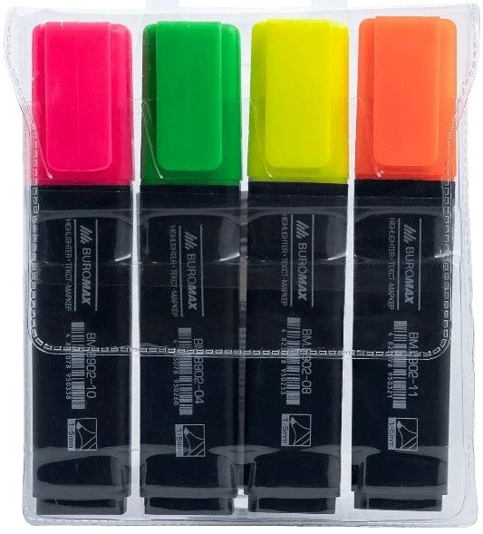Buromax BM.8902-94 Text Highlighter Set, 4 Colors