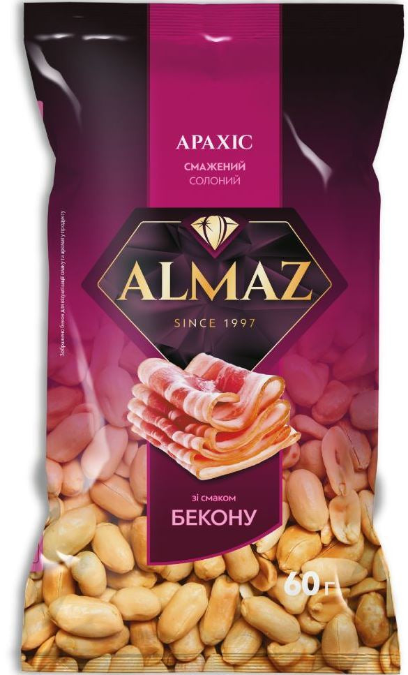 Almaz Bacon-Flavored Roasted Salted Peanuts, 60 g