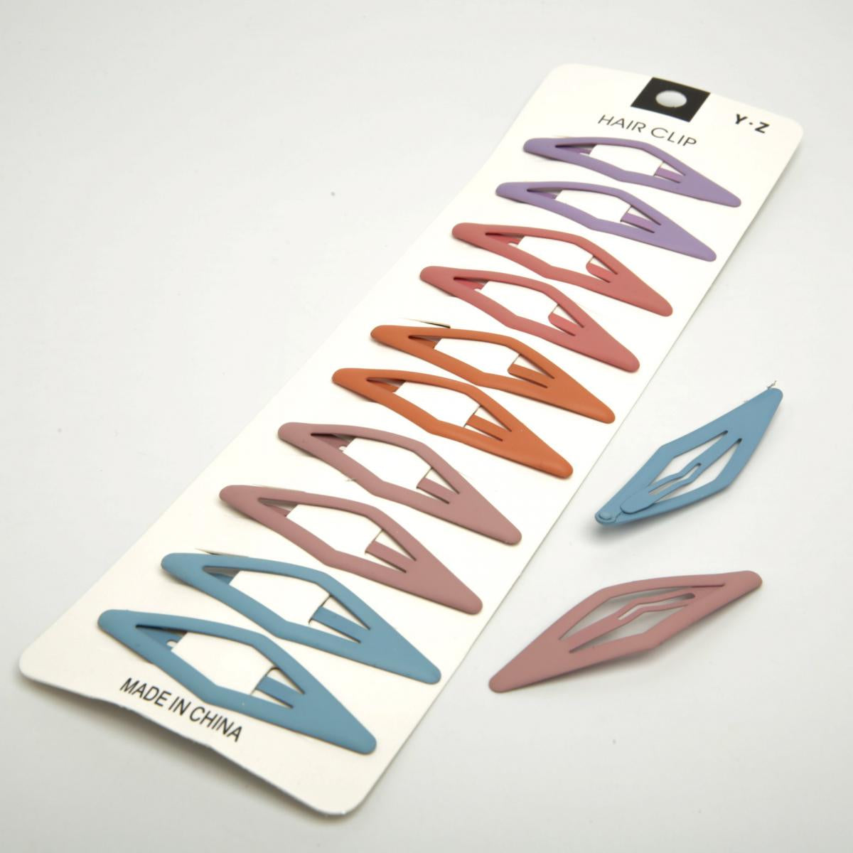 6-3424 Colored Shaped Rubber Kids' Snap Hair Clip, 6 x 1.8 cm (Price per 1 pc)